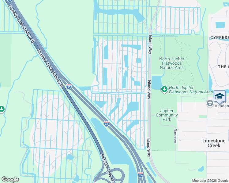 map of restaurants, bars, coffee shops, grocery stores, and more near 176 Behring Way in Jupiter