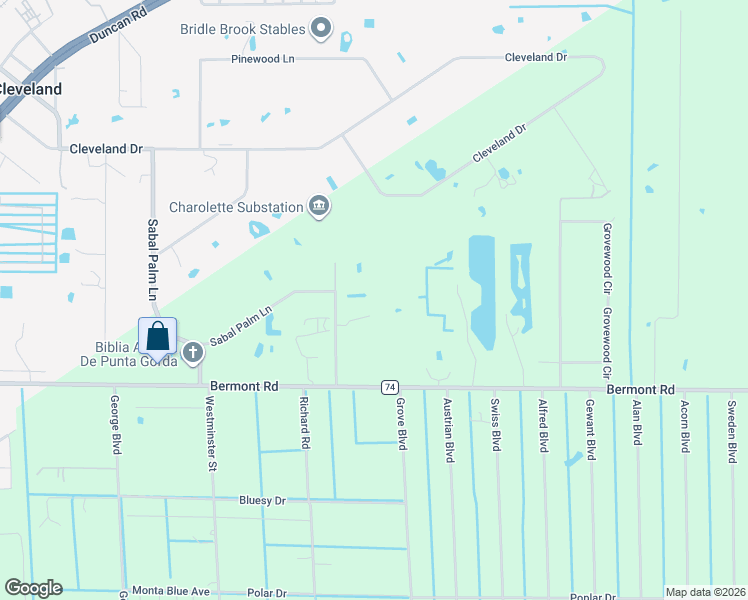 map of restaurants, bars, coffee shops, grocery stores, and more near 5780 Sabal Palm Lane in Punta Gorda
