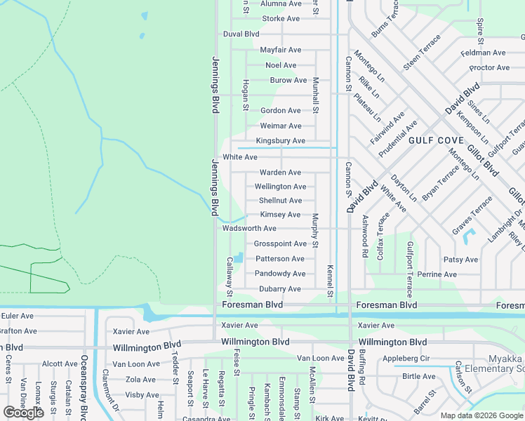 map of restaurants, bars, coffee shops, grocery stores, and more near 12092 Kimsey Avenue in Port Charlotte