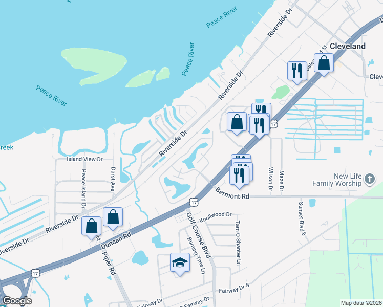 map of restaurants, bars, coffee shops, grocery stores, and more near 5601 Duncan Road in Punta Gorda
