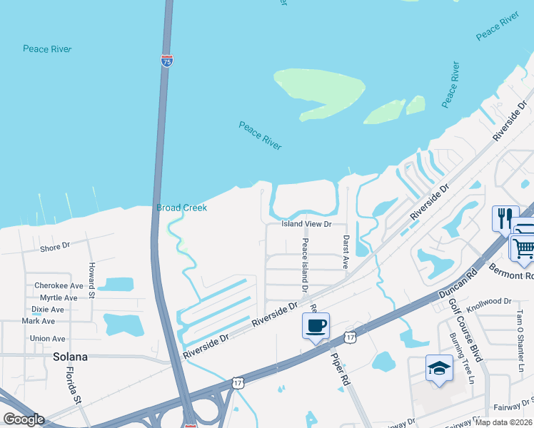 map of restaurants, bars, coffee shops, grocery stores, and more near 414 Glenholm Avenue in Punta Gorda