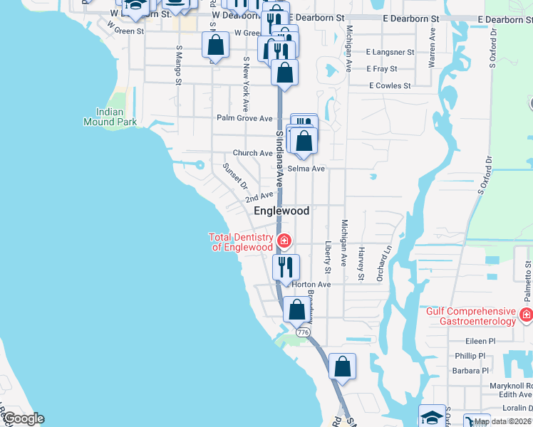 map of restaurants, bars, coffee shops, grocery stores, and more near 55 2nd Avenue in Englewood