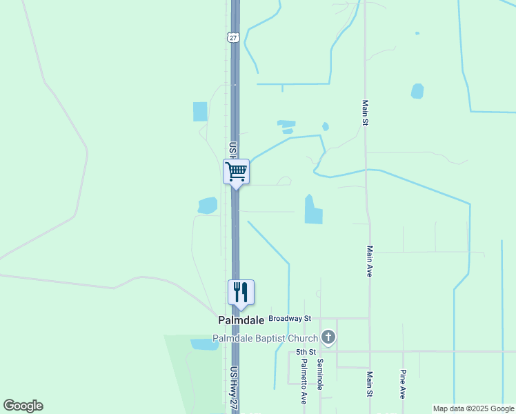 map of restaurants, bars, coffee shops, grocery stores, and more near 1095 Easy Street Northwest in Palmdale