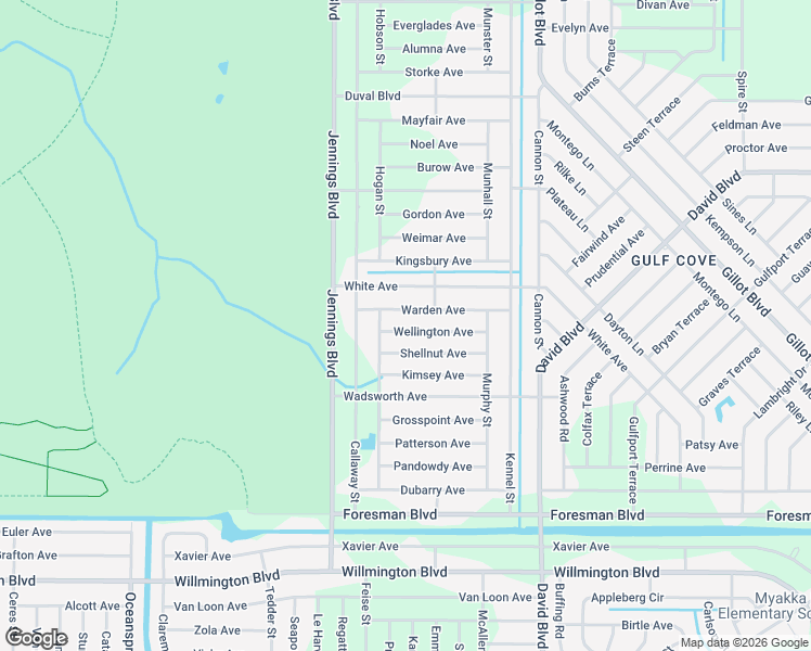 map of restaurants, bars, coffee shops, grocery stores, and more near 12092 Wellington Avenue in Port Charlotte