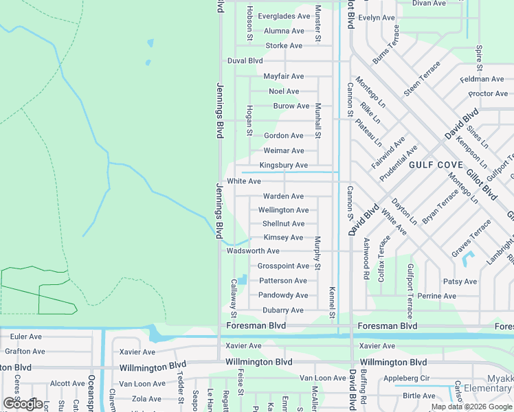 map of restaurants, bars, coffee shops, grocery stores, and more near 12092 Wellington Avenue in Port Charlotte