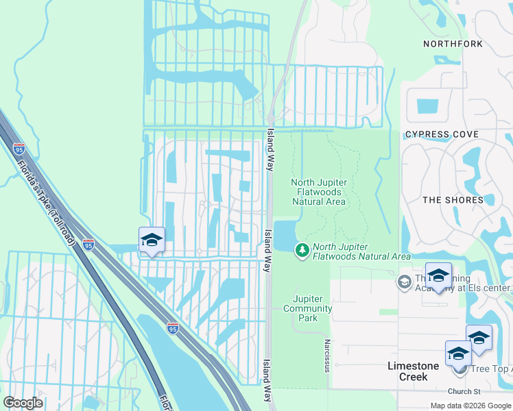 map of restaurants, bars, coffee shops, grocery stores, and more near 185 Porgee Rock Place in Jupiter