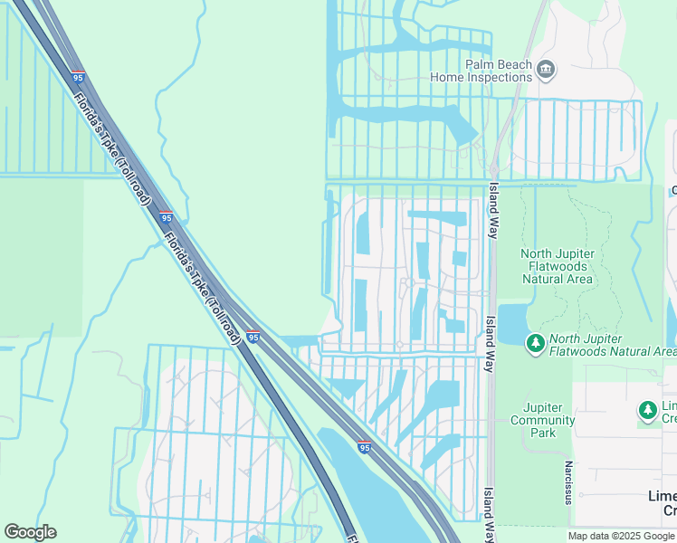 map of restaurants, bars, coffee shops, grocery stores, and more near 177 Umbrella Place in Jupiter