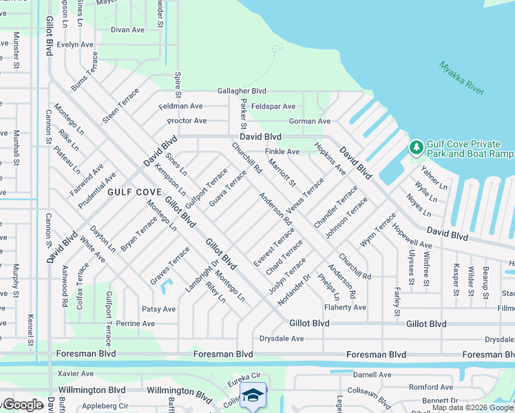 map of restaurants, bars, coffee shops, grocery stores, and more near 5238 Chaney Terrace in Port Charlotte