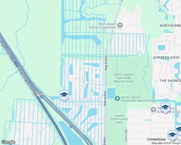 map of restaurants, bars, coffee shops, grocery stores, and more near 238 Porgee Rock Place in Jupiter