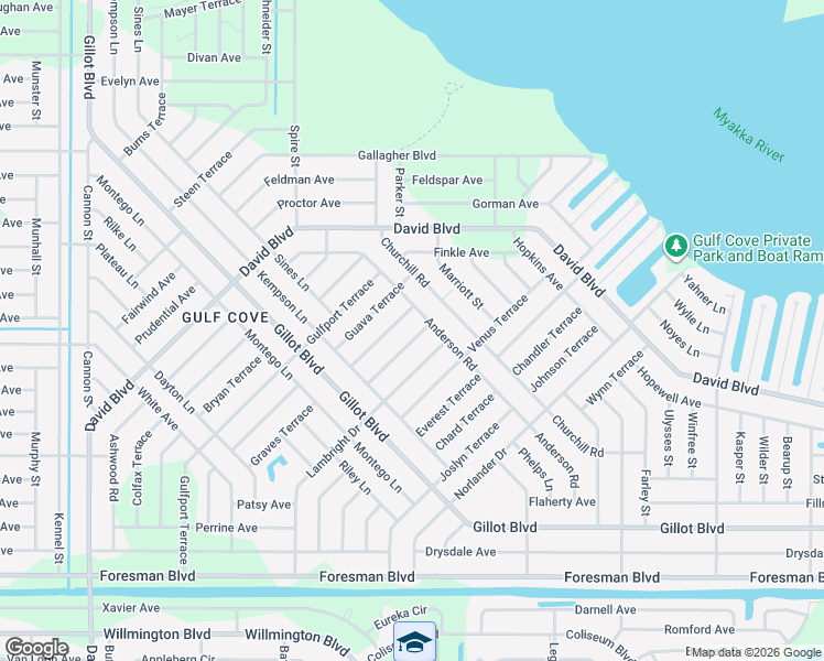 map of restaurants, bars, coffee shops, grocery stores, and more near 5238 Chaney Terrace in Port Charlotte