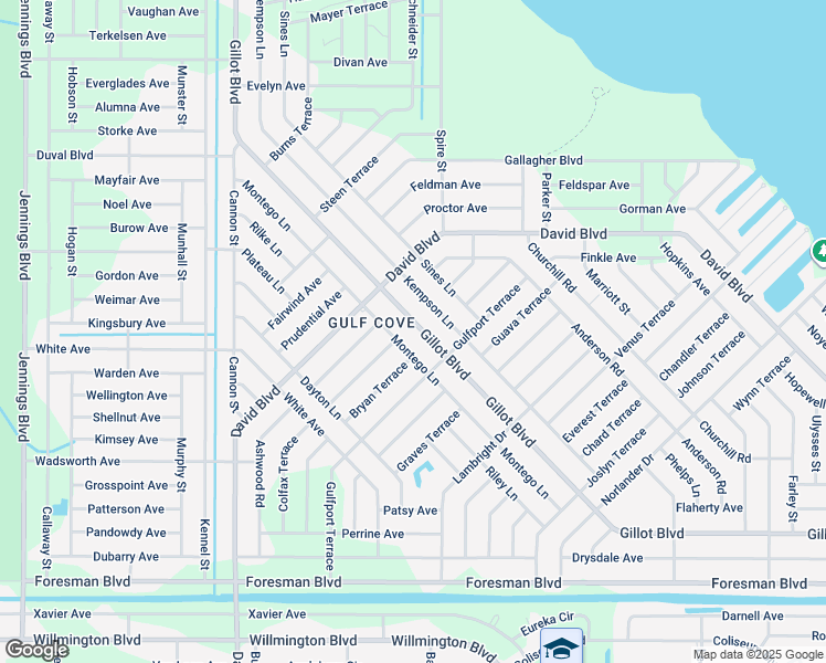 map of restaurants, bars, coffee shops, grocery stores, and more near 5322 Montego Lane in Port Charlotte