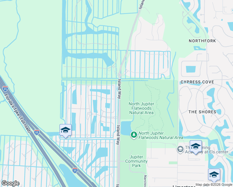 map of restaurants, bars, coffee shops, grocery stores, and more near 120 Porgee Rock Place in Jupiter