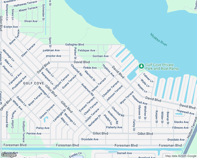 map of restaurants, bars, coffee shops, grocery stores, and more near 5199 Burnett Street in Port Charlotte