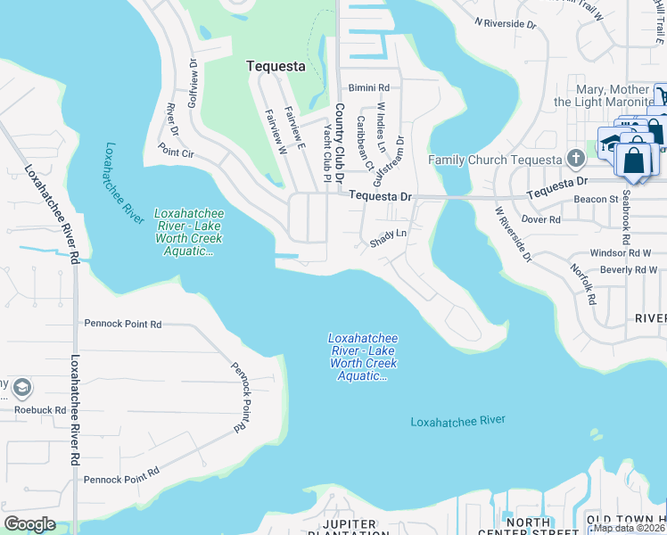map of restaurants, bars, coffee shops, grocery stores, and more near 24 Yacht Club Place in Jupiter