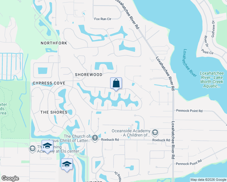 map of restaurants, bars, coffee shops, grocery stores, and more near 18951 Painted Leaf Court in Jupiter