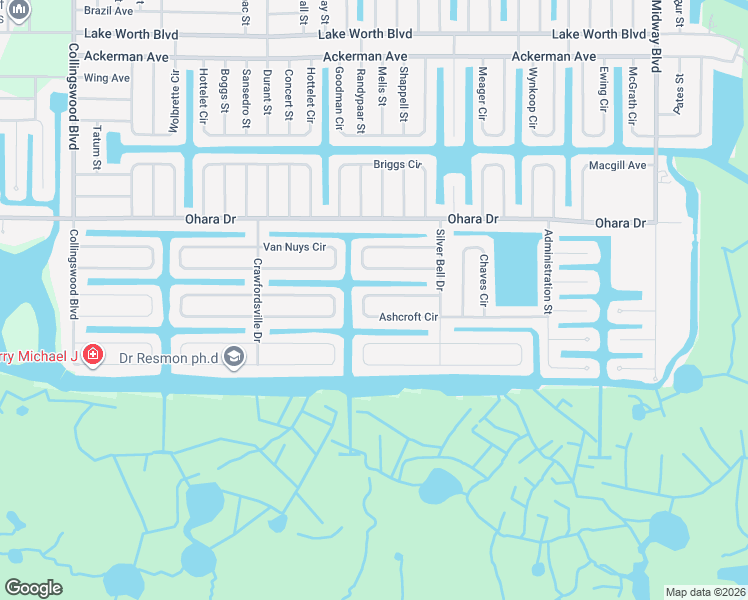 map of restaurants, bars, coffee shops, grocery stores, and more near 18579 Ashcroft Circle in Port Charlotte