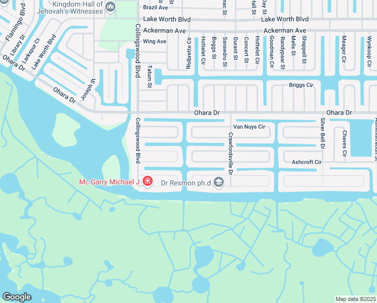 map of restaurants, bars, coffee shops, grocery stores, and more near 18350 Kerrville Circle in Port Charlotte
