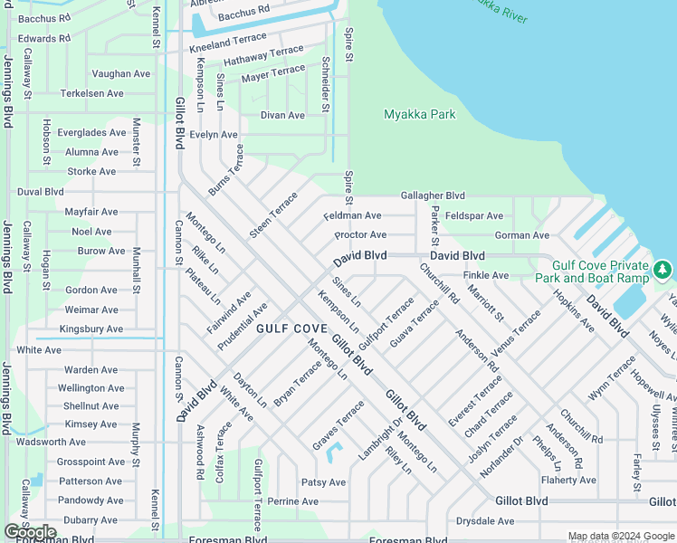 map of restaurants, bars, coffee shops, grocery stores, and more near 4737 Sines Lane in Port Charlotte