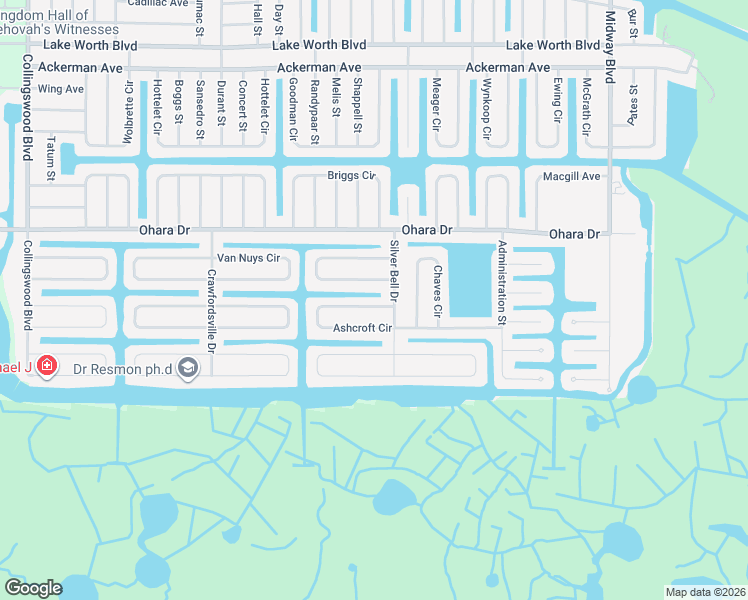 map of restaurants, bars, coffee shops, grocery stores, and more near 18523 Ashcroft Circle in Port Charlotte