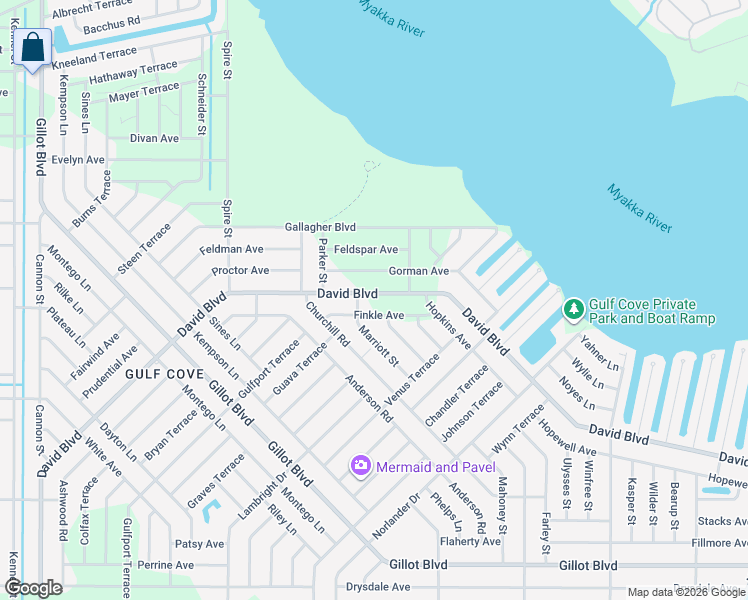map of restaurants, bars, coffee shops, grocery stores, and more near 13200 Finkle Avenue in Port Charlotte