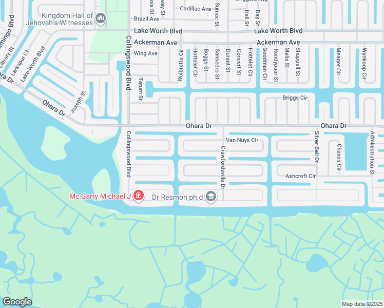 map of restaurants, bars, coffee shops, grocery stores, and more near 18311 Van Nuys Circle in Port Charlotte