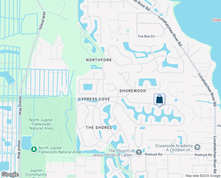 map of restaurants, bars, coffee shops, grocery stores, and more near 117 Cassily Way in Jupiter