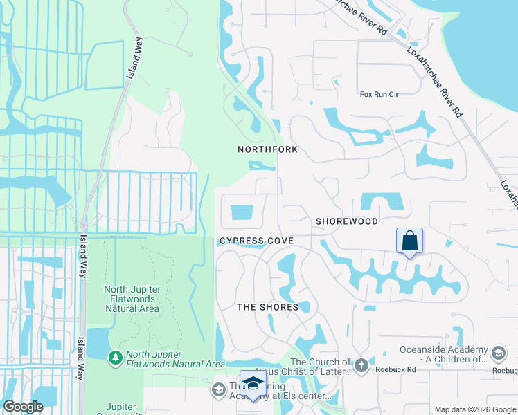 map of restaurants, bars, coffee shops, grocery stores, and more near 6984 Cypress Cove Circle in Jupiter
