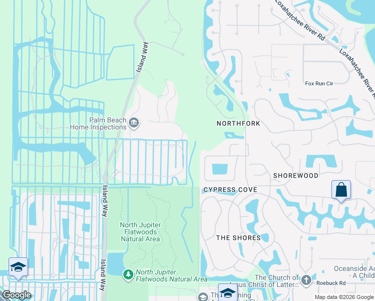 map of restaurants, bars, coffee shops, grocery stores, and more near 8195 Southeast Old Plantation Circle in Jupiter