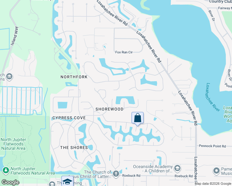 map of restaurants, bars, coffee shops, grocery stores, and more near 19558 Red Gum Trail in Jupiter
