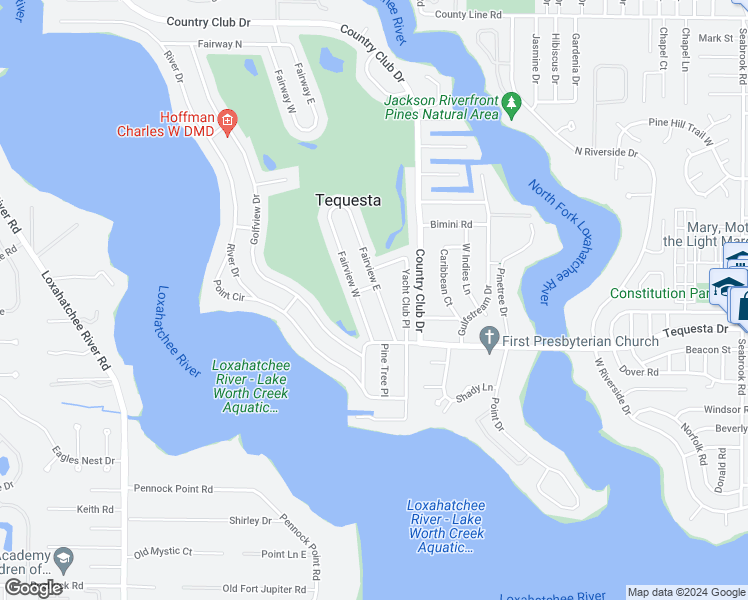 map of restaurants, bars, coffee shops, grocery stores, and more near 85 Fairview East in Jupiter
