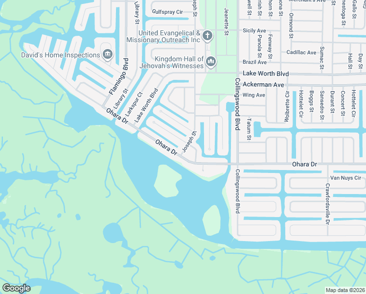 map of restaurants, bars, coffee shops, grocery stores, and more near 17405 Foremost Lane in Port Charlotte