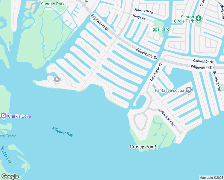 map of restaurants, bars, coffee shops, grocery stores, and more near 121 Graham Street Southeast in Port Charlotte