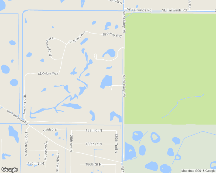 map of restaurants, bars, coffee shops, grocery stores, and more near 20000 Southeast Mack Dairy Road in Jupiter