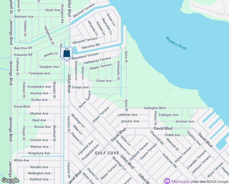 map of restaurants, bars, coffee shops, grocery stores, and more near 12484 Evelyn Avenue in Port Charlotte