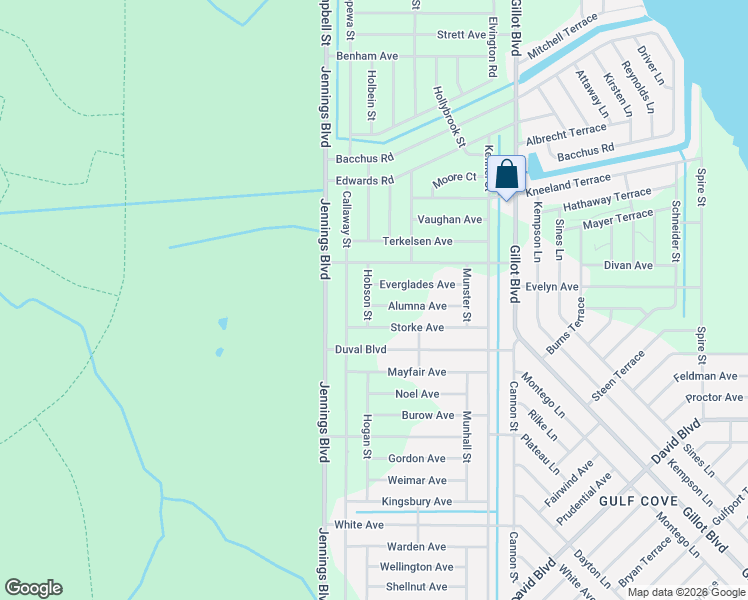 map of restaurants, bars, coffee shops, grocery stores, and more near 4441 Hobson Street in Port Charlotte