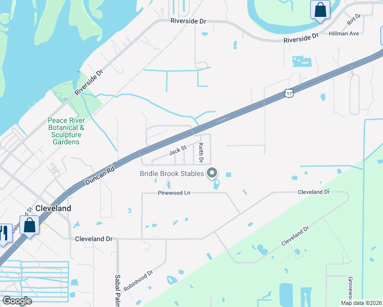 map of restaurants, bars, coffee shops, grocery stores, and more near 1829 Blossom Court in Punta Gorda