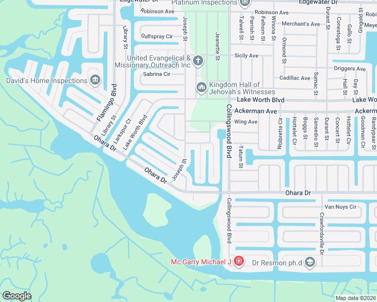 map of restaurants, bars, coffee shops, grocery stores, and more near 4424 Joseph Street in Port Charlotte