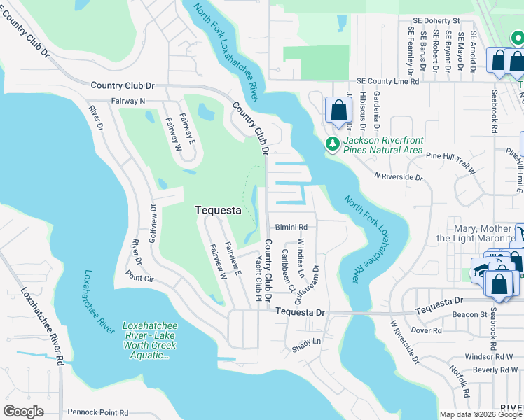 map of restaurants, bars, coffee shops, grocery stores, and more near 148 Country Club Drive in Jupiter