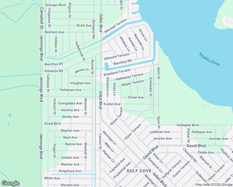 map of restaurants, bars, coffee shops, grocery stores, and more near 4388 Sines Lane in Port Charlotte