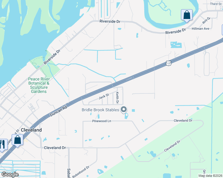 map of restaurants, bars, coffee shops, grocery stores, and more near 4772 Duncan Road in Punta Gorda