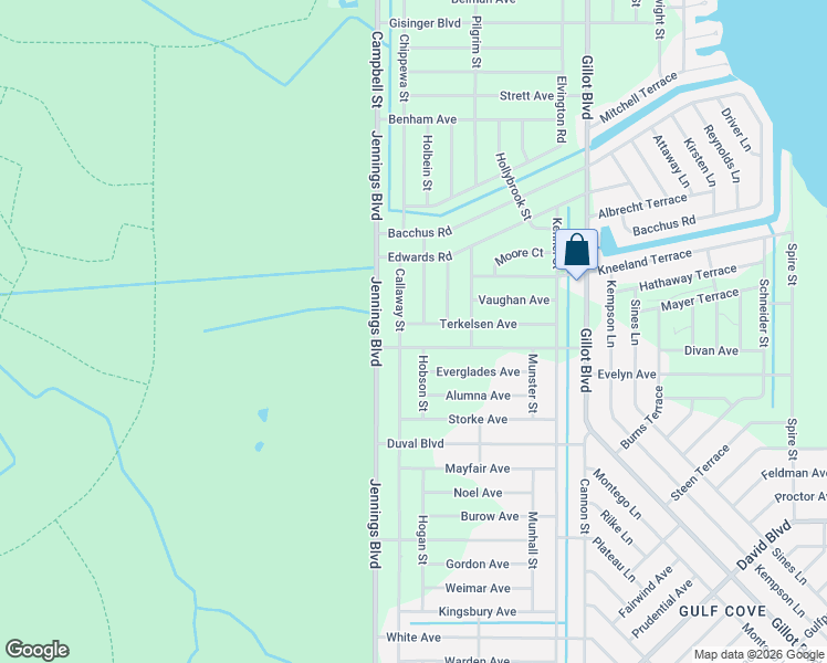 map of restaurants, bars, coffee shops, grocery stores, and more near 12049 Terkelsen Avenue in Port Charlotte
