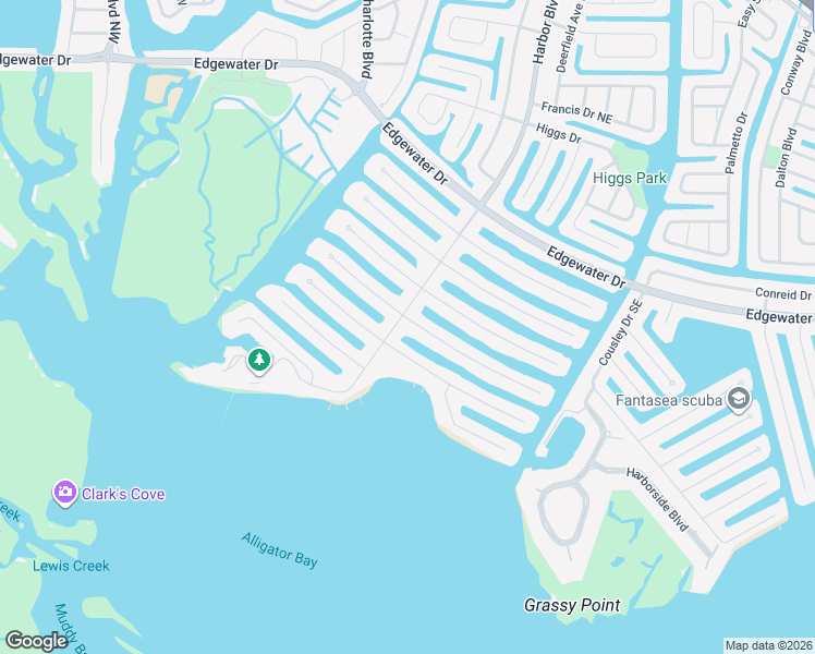 map of restaurants, bars, coffee shops, grocery stores, and more near 4358 Harbor Boulevard in Port Charlotte