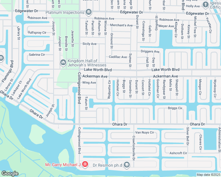 map of restaurants, bars, coffee shops, grocery stores, and more near 18290 Wolbrette Circle in Port Charlotte