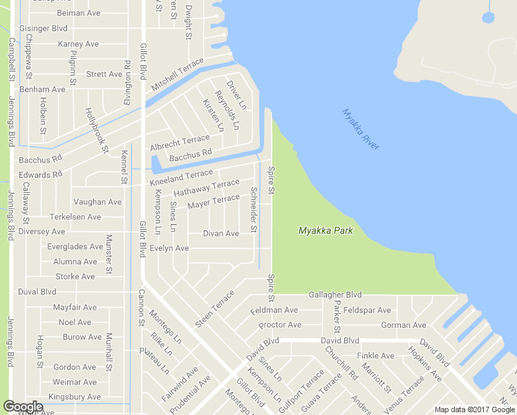 map of restaurants, bars, coffee shops, grocery stores, and more near 4379 Schneider Street in Port Charlotte