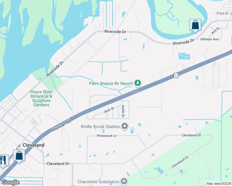 map of restaurants, bars, coffee shops, grocery stores, and more near 6830 Villaview Drive in Punta Gorda