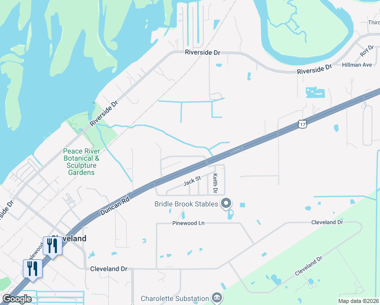 map of restaurants, bars, coffee shops, grocery stores, and more near 6720 Villaview Drive in Punta Gorda
