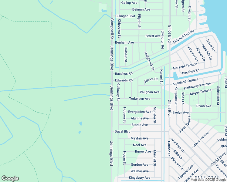 map of restaurants, bars, coffee shops, grocery stores, and more near 4330 Jennings Boulevard in Port Charlotte