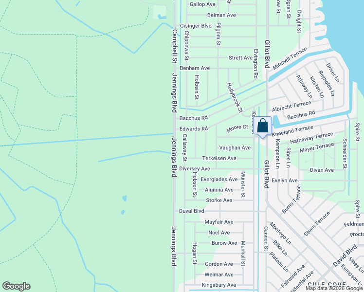 map of restaurants, bars, coffee shops, grocery stores, and more near 4330 Jennings Boulevard in Port Charlotte