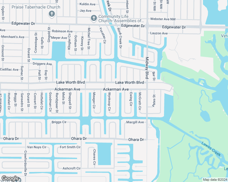 map of restaurants, bars, coffee shops, grocery stores, and more near 18649 Ackerman Avenue in Port Charlotte