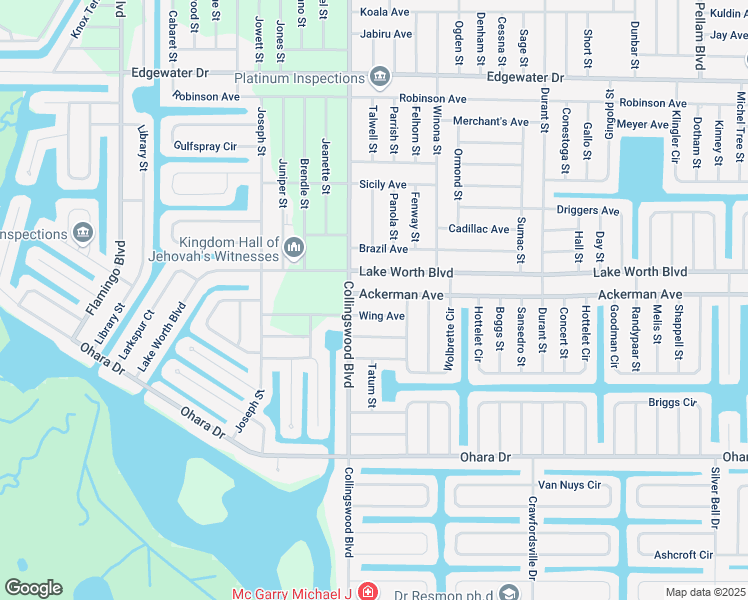 map of restaurants, bars, coffee shops, grocery stores, and more near 18037 Ackerman Avenue in Port Charlotte
